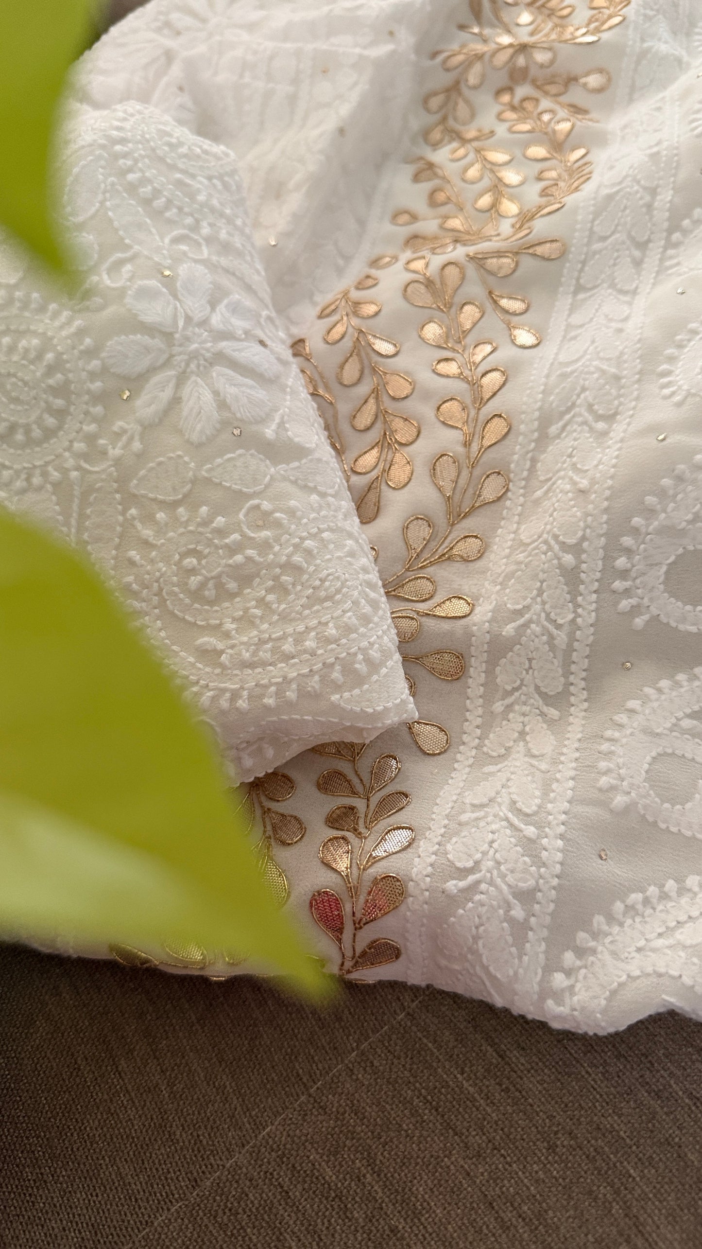 Ivory Gota Patti Chikankari Suit