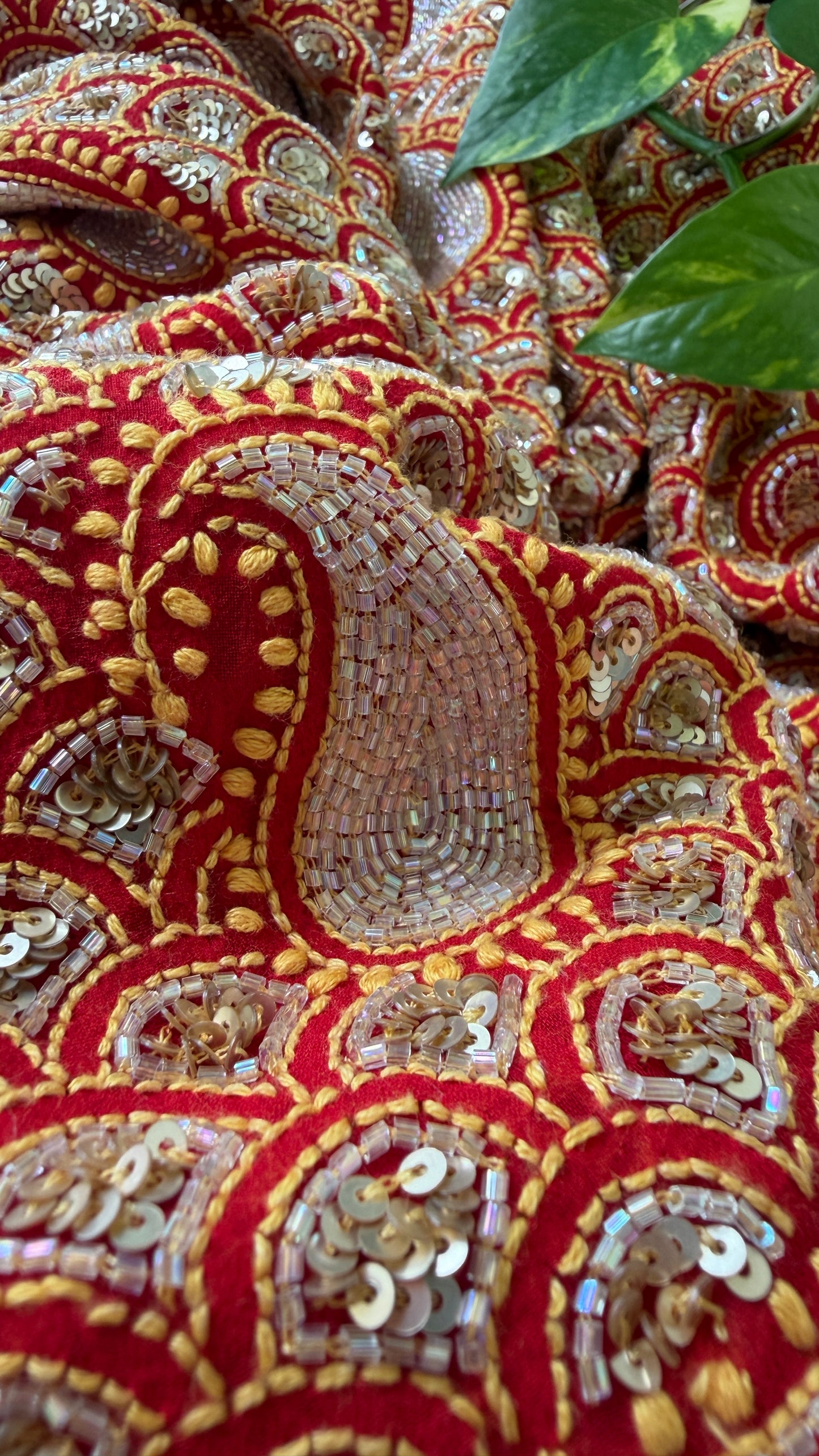 Party Wear Red Embellished Chikankari Suit for Women