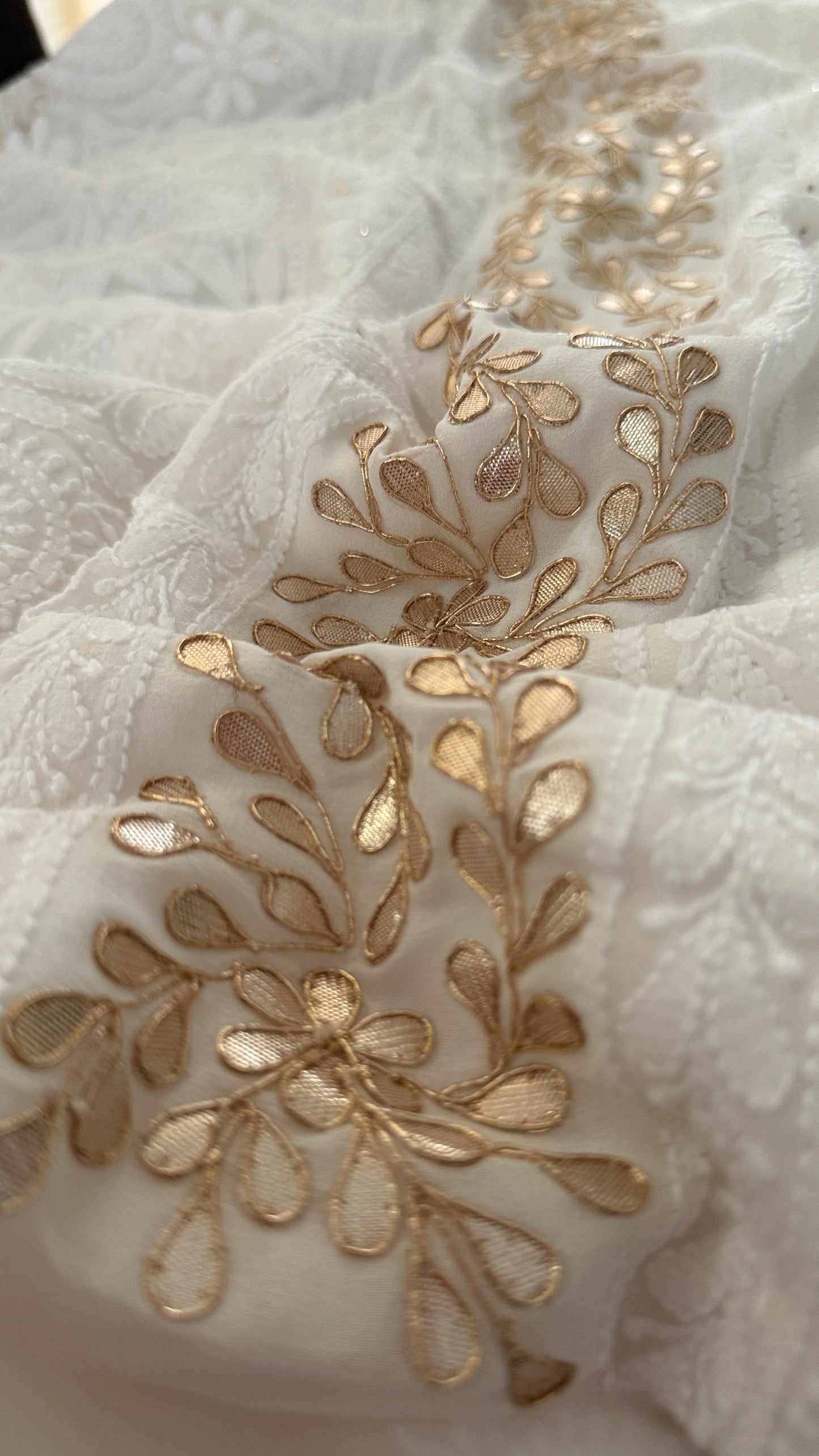 Ivory Gota Patti Chikankari Suit