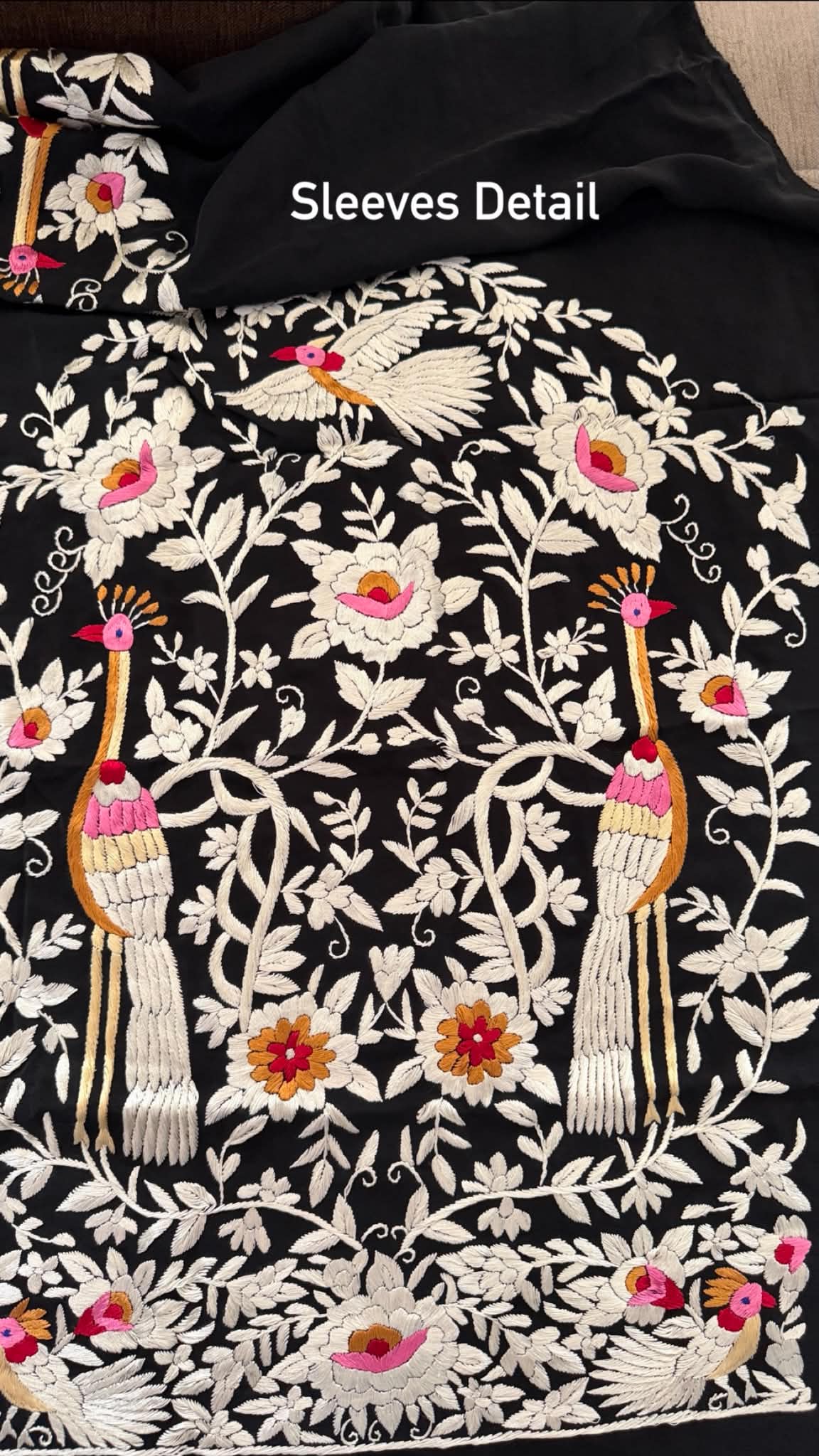 Exclusive Parsi Gara Hand Embroidered Jacket (Unstitched)