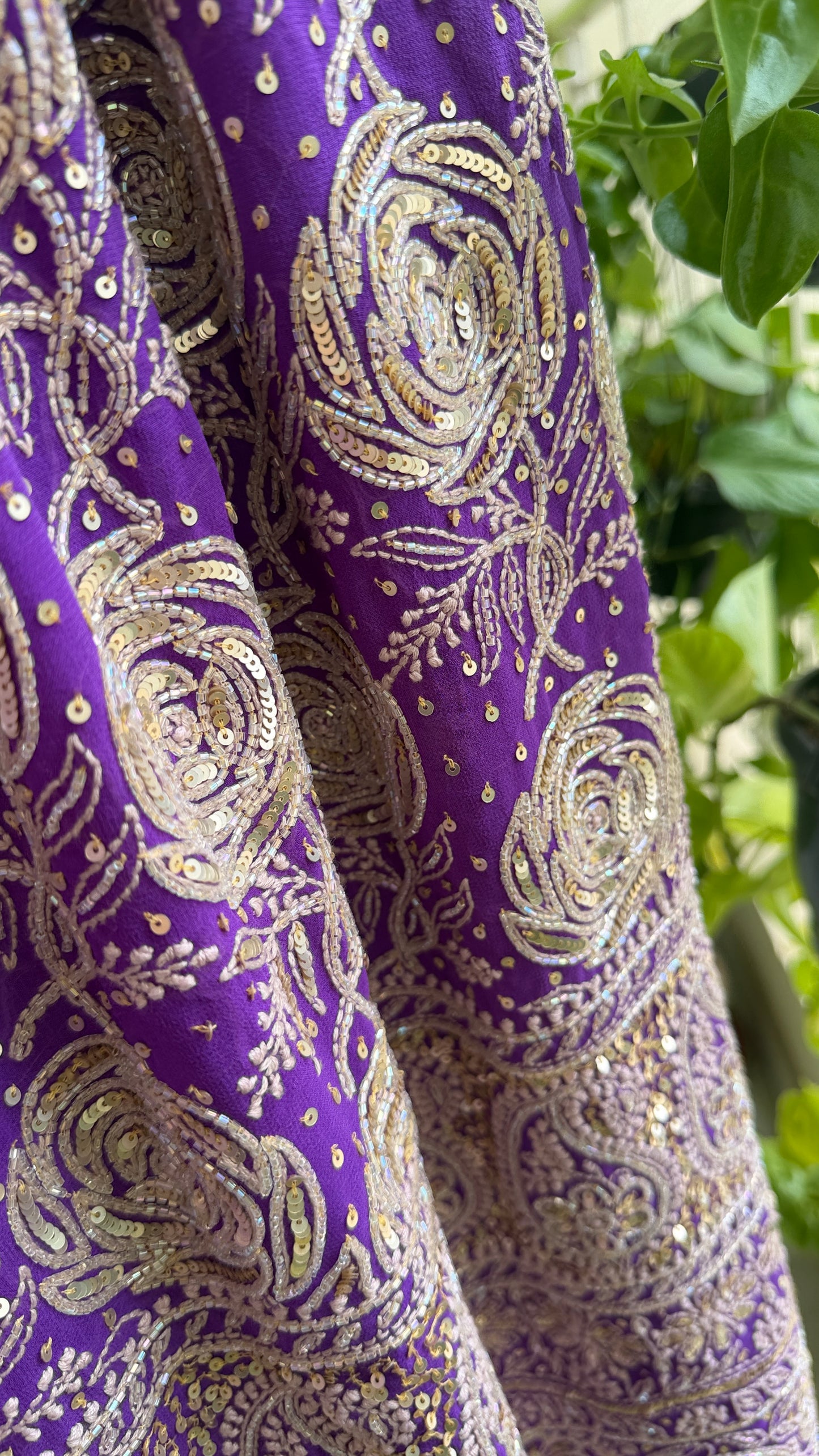 Purple Chikankari suit