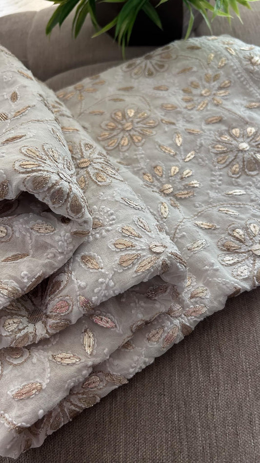 Ivory Gota Patti Chikankari Dupatta