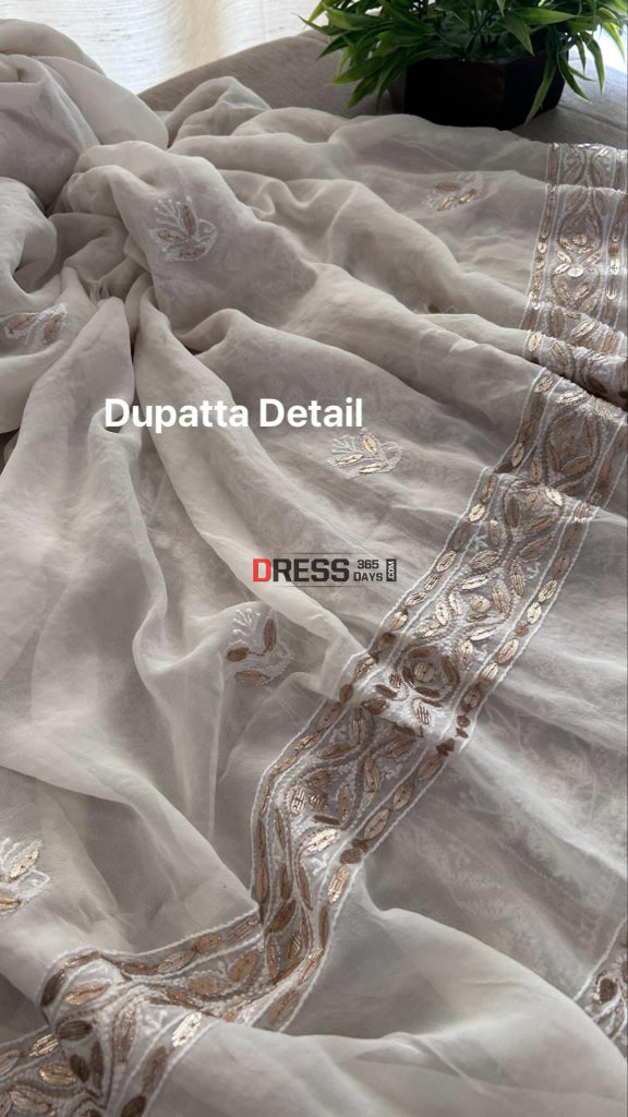 All Over Front and Back Chikankari Gota Patti Suit Chikankari Suits
