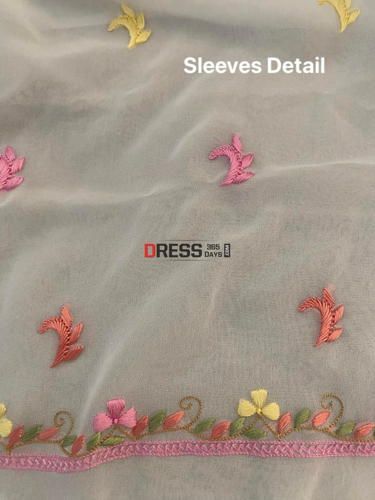All Over Multicolour Chikankari Parsi Gara Suit Suits