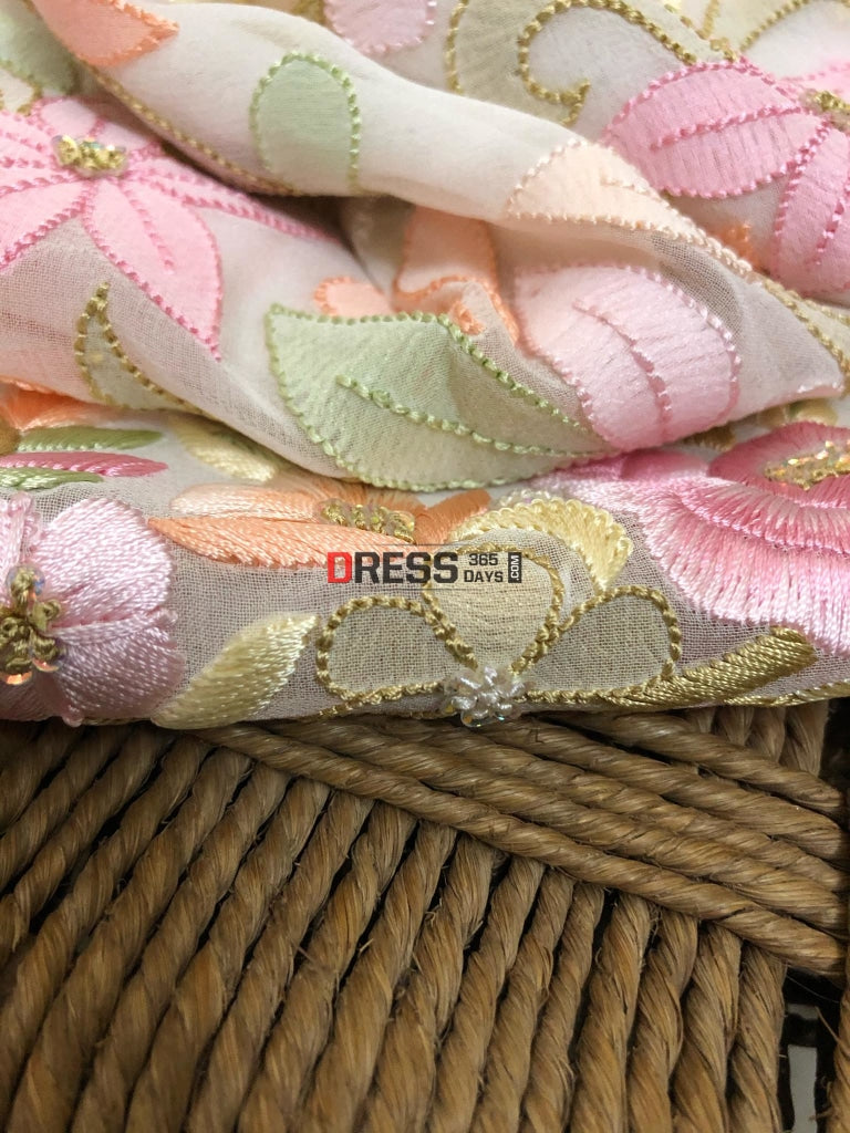 All Over Multicolour Parsi Gara Chikankari Suit (Pre-Order) Suits