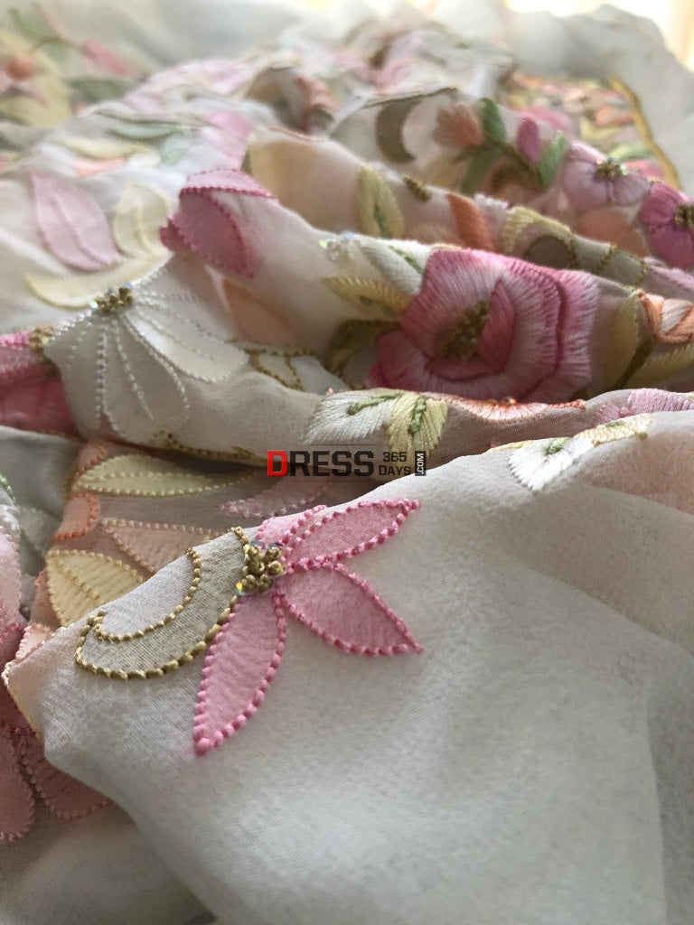 All Over Multicolour Parsi Gara Chikankari Suit (Pre-Order) Suits