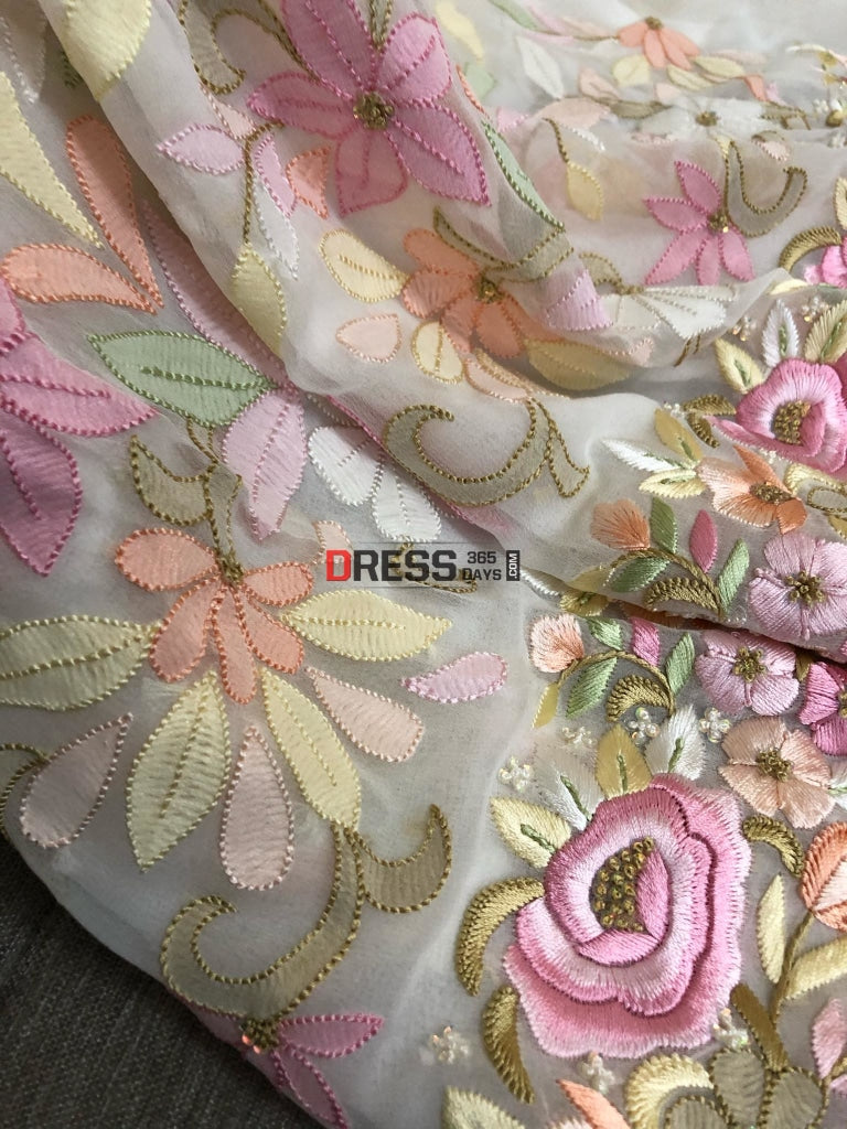 All Over Multicolour Parsi Gara Chikankari Suit (Pre-Order) Suits