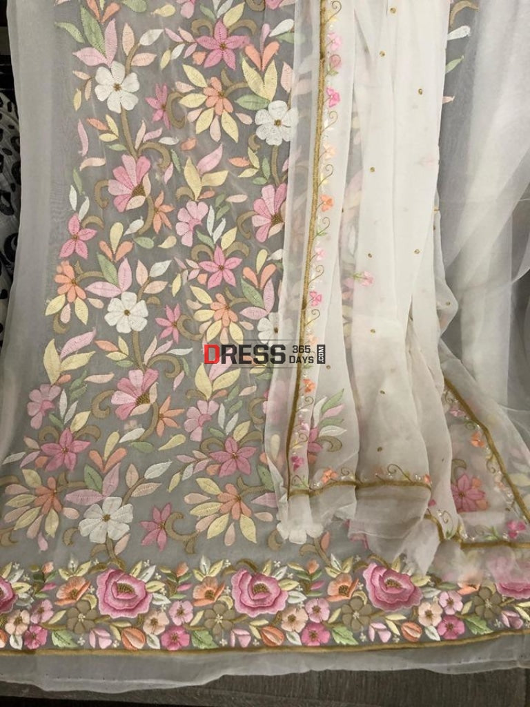 All Over Multicolour Parsi Gara Chikankari Suit (Pre-Order) Suits