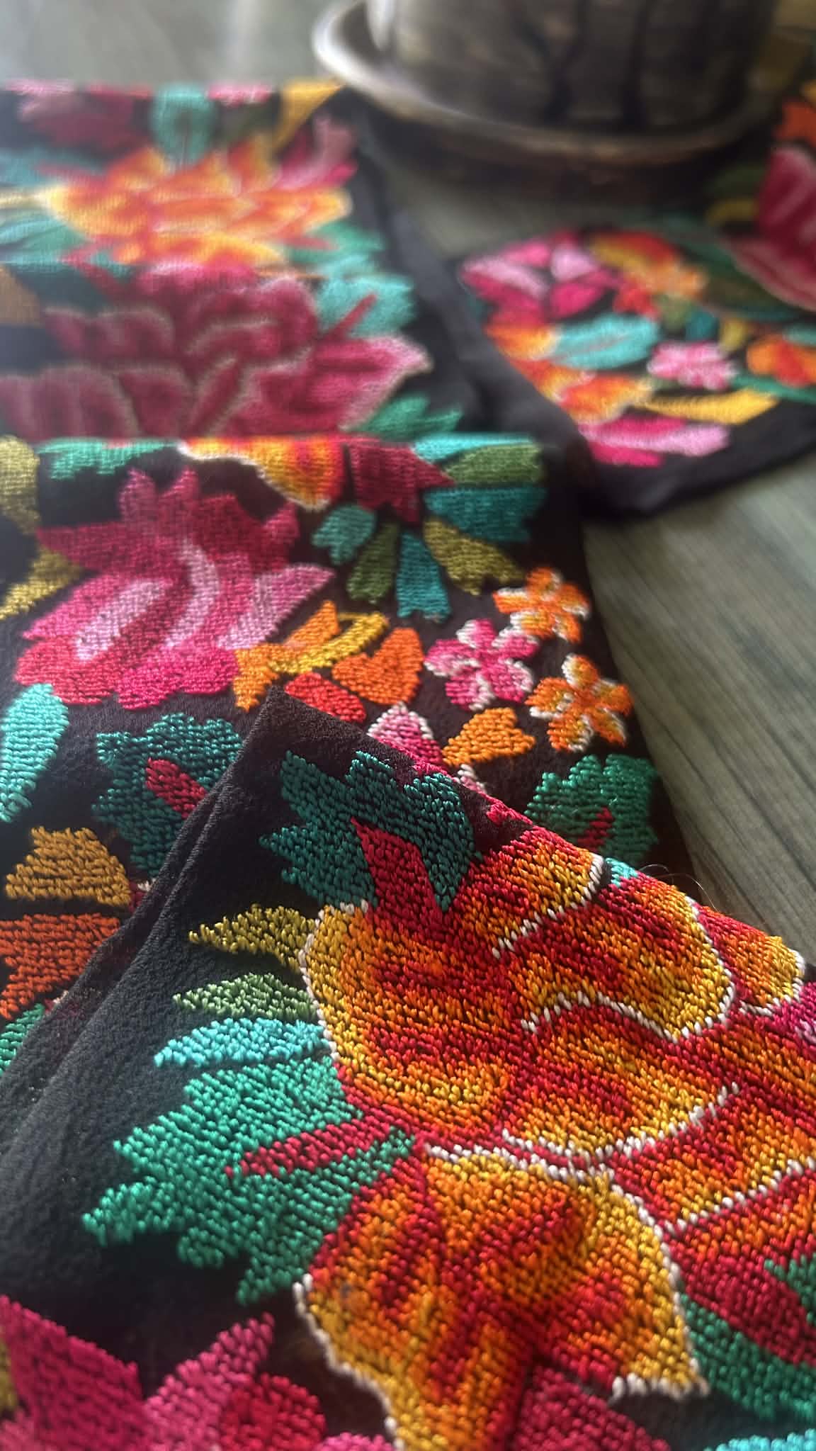 Exclusive Petit Point Hand Embroidered Border