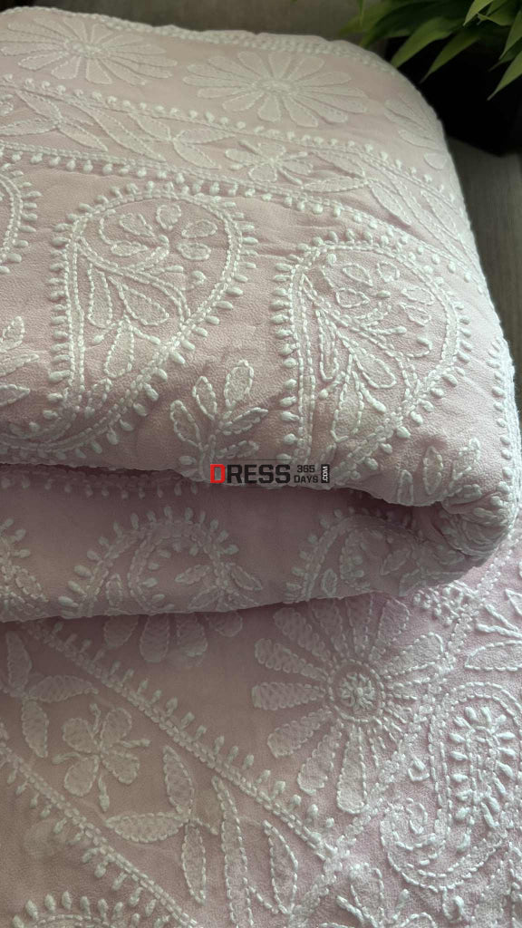 Baby PInk Hand Jaali Hand Jaali Saree Chikankari Saree