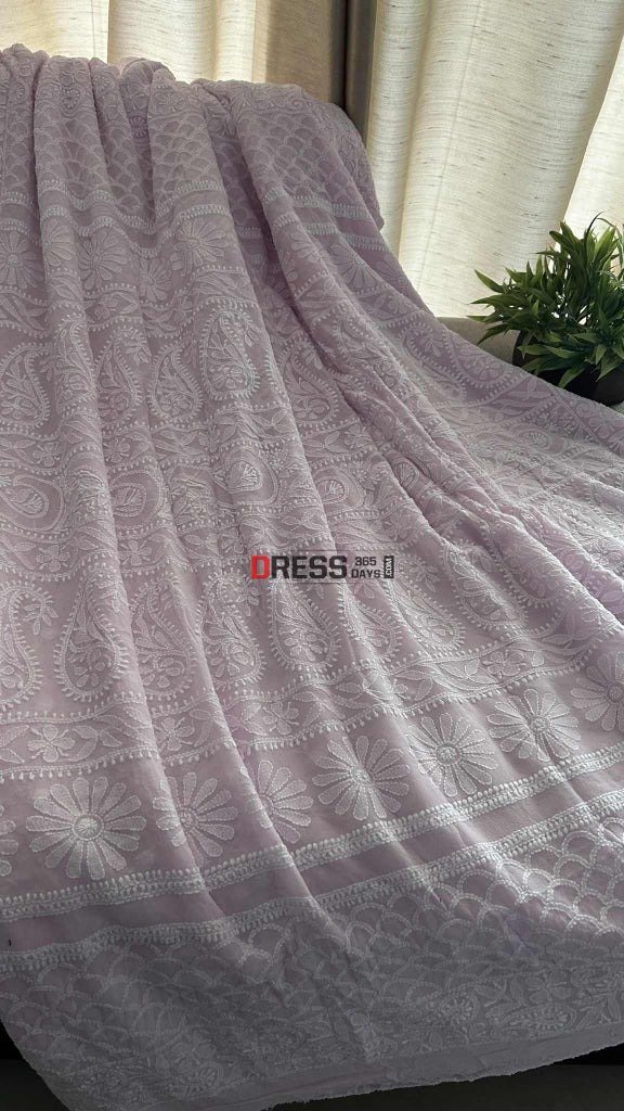 Baby PInk Hand Jaali Hand Jaali Saree Chikankari Saree