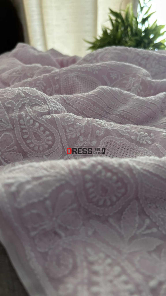 Baby PInk Hand Jaali Hand Jaali Saree Chikankari Saree