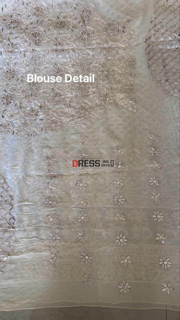 Beige Gota Patti Chikankari Lehenga Set Chikankari Lehenga