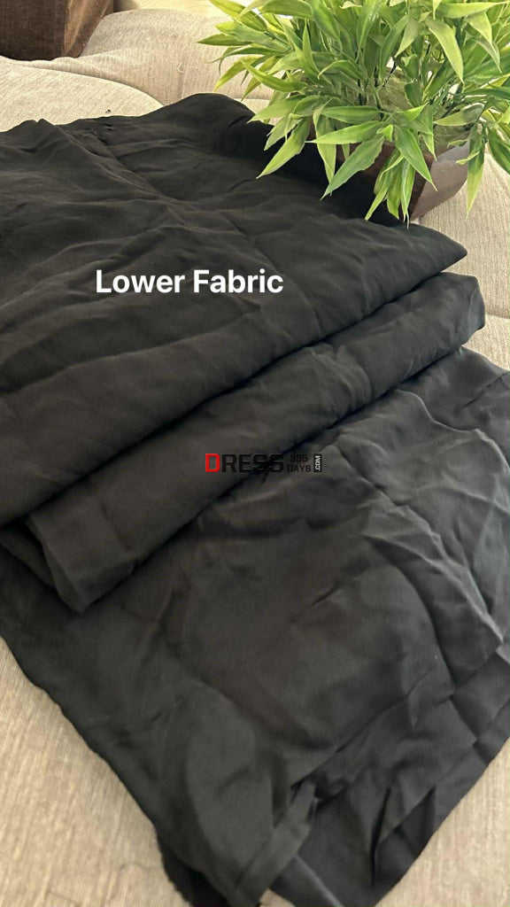 Black & Gold Parsi Gara Suit (Three Piece) Parsi Gara Suits