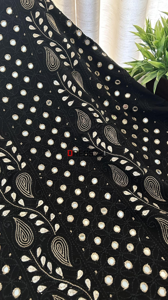 Black Mirror & Gota Patti Chikankari Suit Suits
