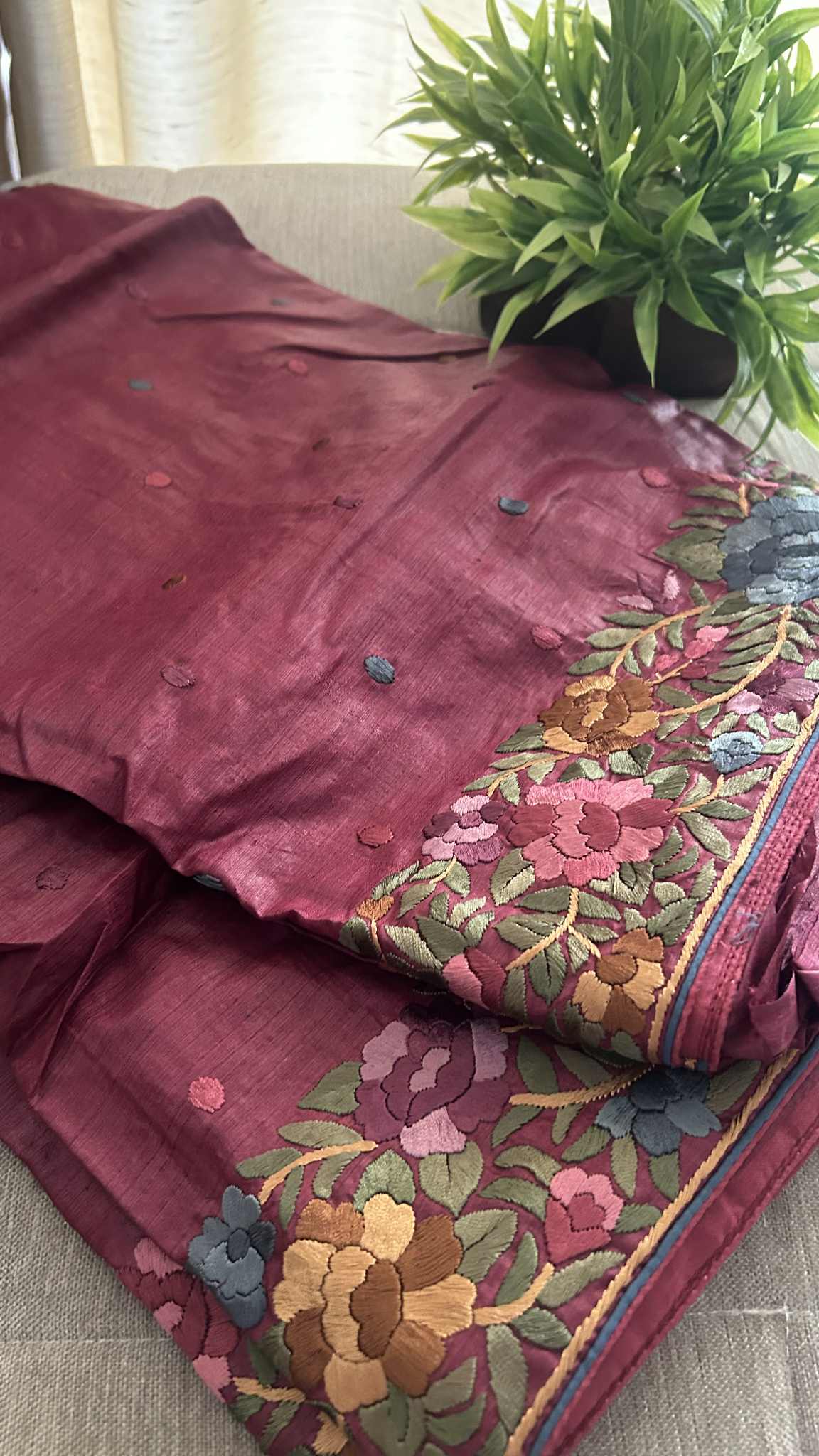 Classic Parsi Gara Tussar Silk Saree