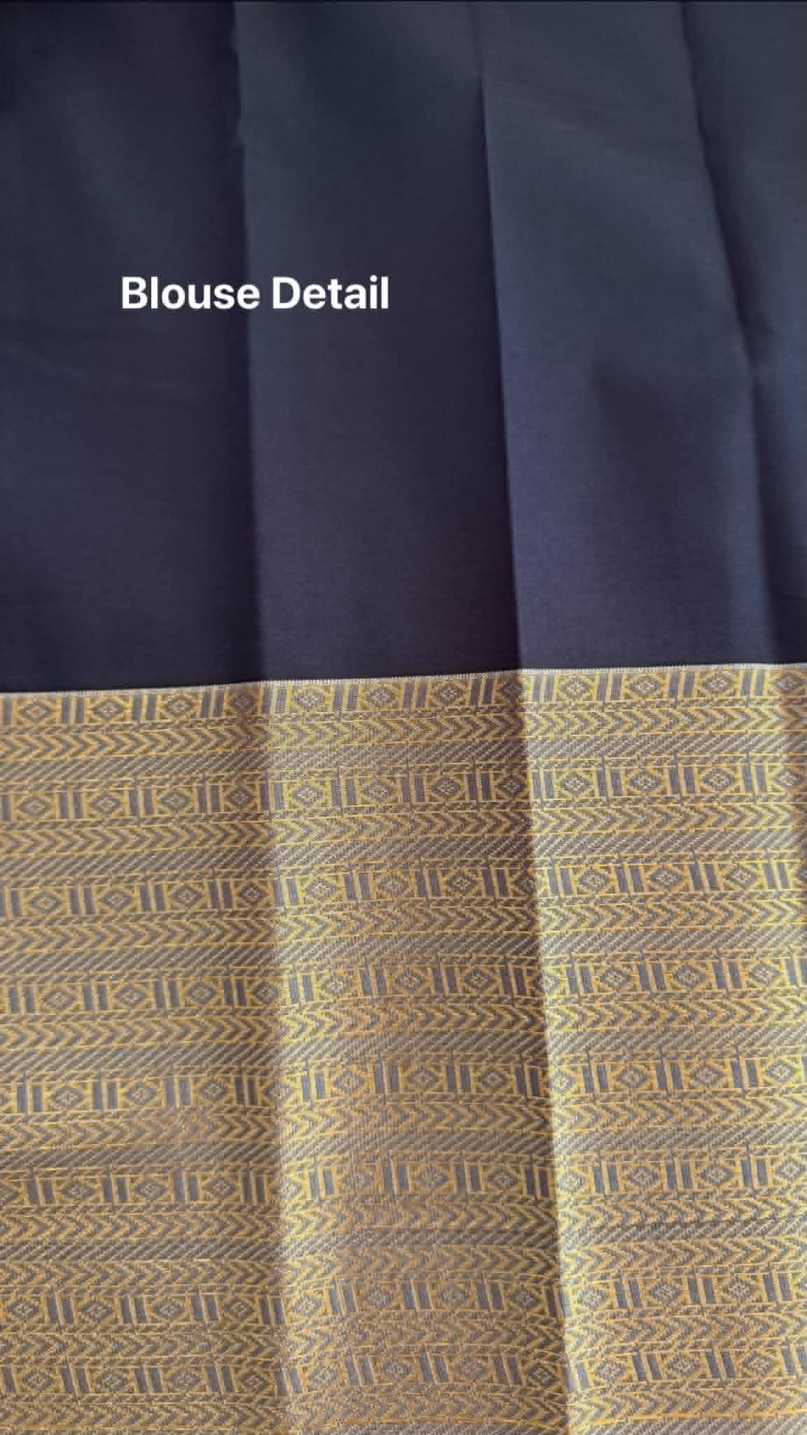 Designer Navy & Pink Checked Silk Saree