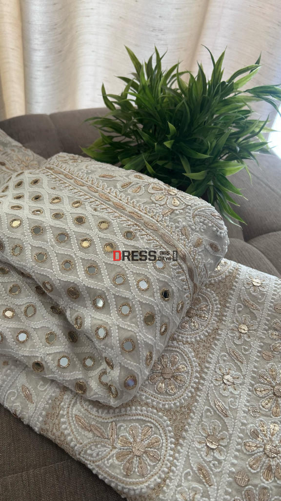 Chikankari Mirror & Gota Patti Lehenga Skirt (Only Skirt) Chikankari Lehenga