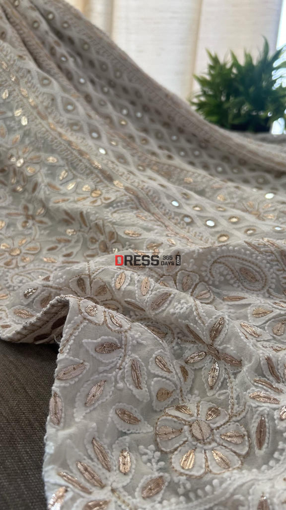 Chikankari Mirror & Gota Patti Lehenga Skirt (Only Skirt) Chikankari Lehenga