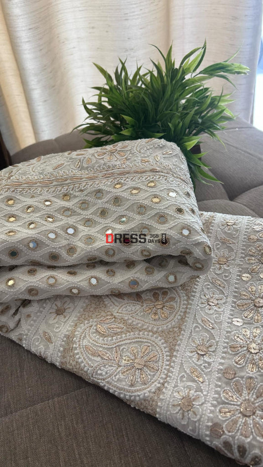 Chikankari Mirror & Gota Patti Lehenga Skirt (Only Skirt) Chikankari Lehenga