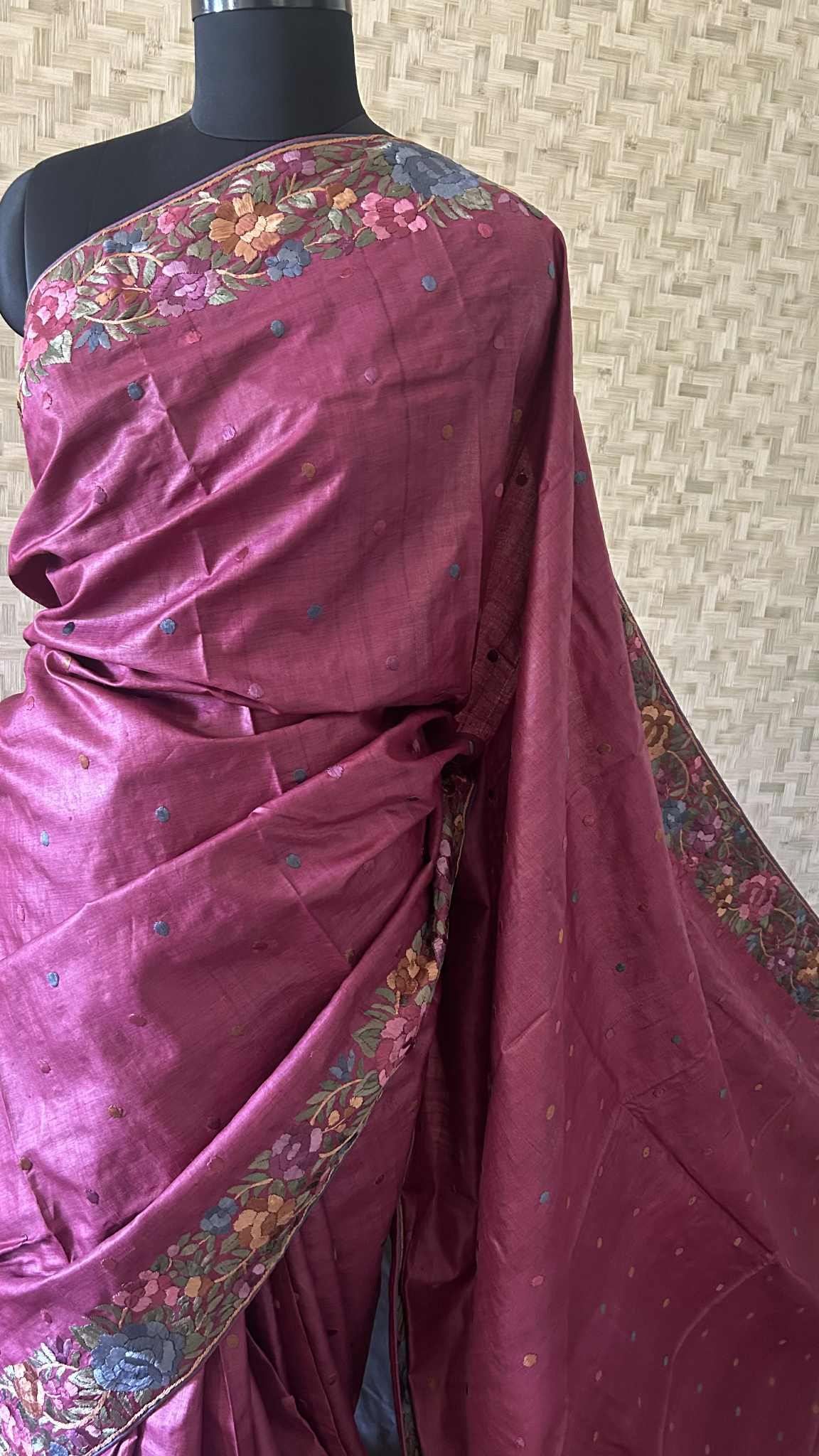 Classic Parsi Gara Tussar Silk Saree