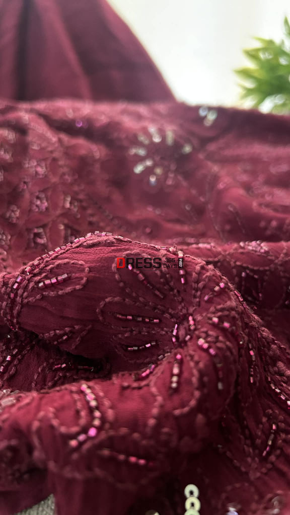 Designer Cut Dana & Sequin Chikankari Anarkali Suit Chikankari Anarkali