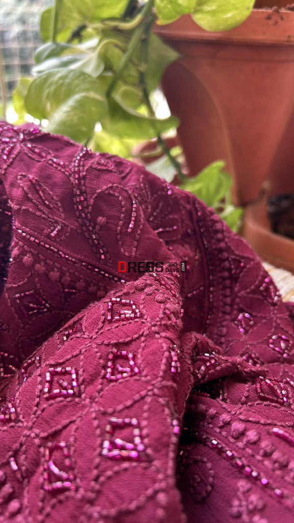 Designer Cut Dana & Sequin Chikankari Anarkali Suit Chikankari Anarkali