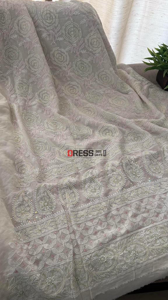 Designer Cut Dana Work Chikankari Suit (Kurta & Dupatta) Chikankari Suits