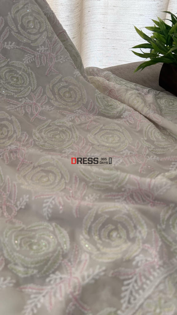 Designer Cut Dana Work Chikankari Suit (Kurta & Dupatta) Chikankari Suits