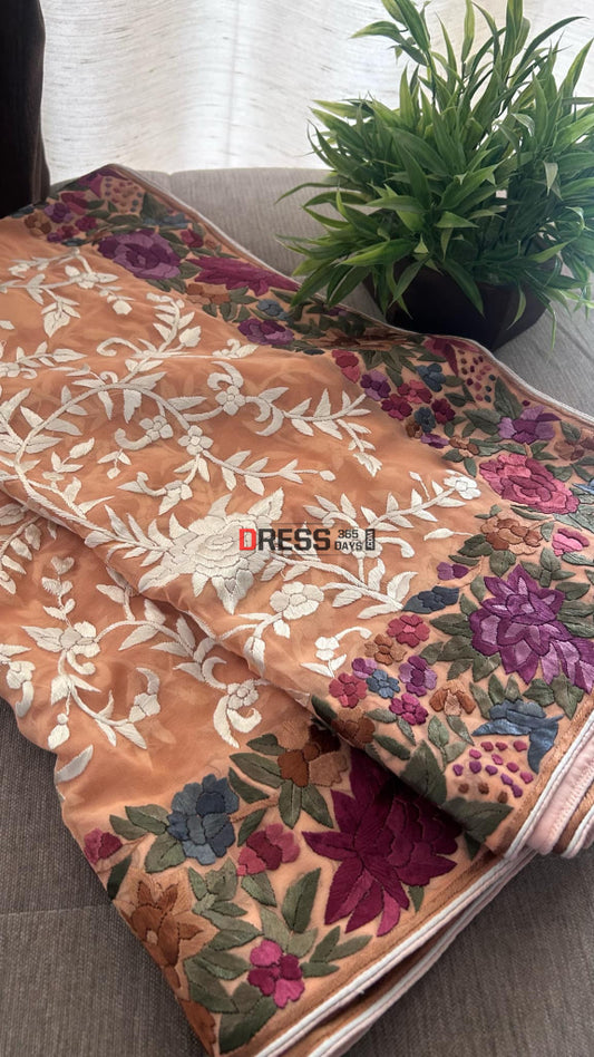 Designer Parsi Gara Dupatta Parsi Gara Dupatta