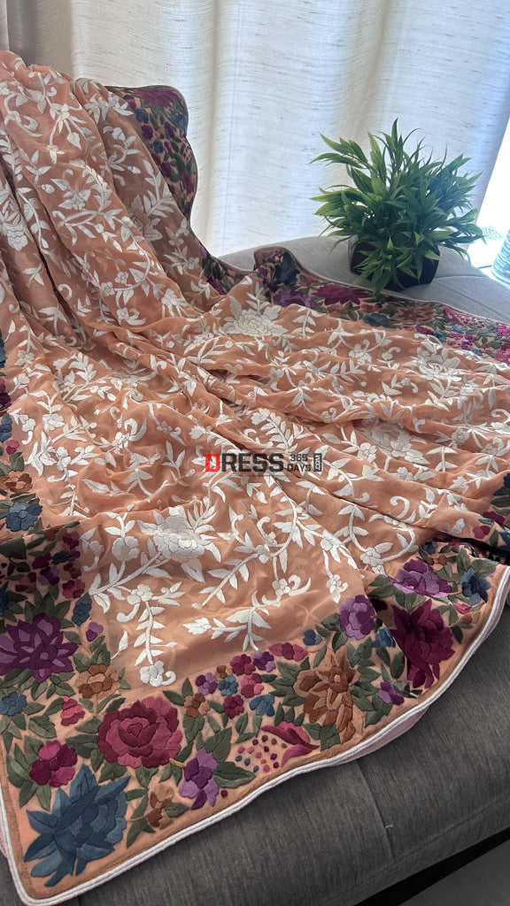 Designer Parsi Gara Dupatta Parsi Gara Dupatta