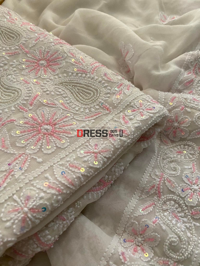 Designer Pearl Chikankari Suit Suits