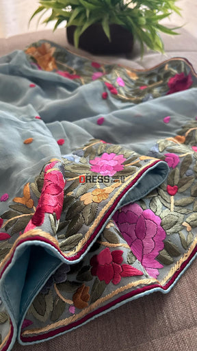 Maroon Sage Green Dupatta