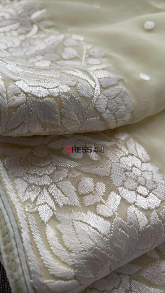 Designer Yellow Parsi Gara Dupatta Parsi Gara Dupatta