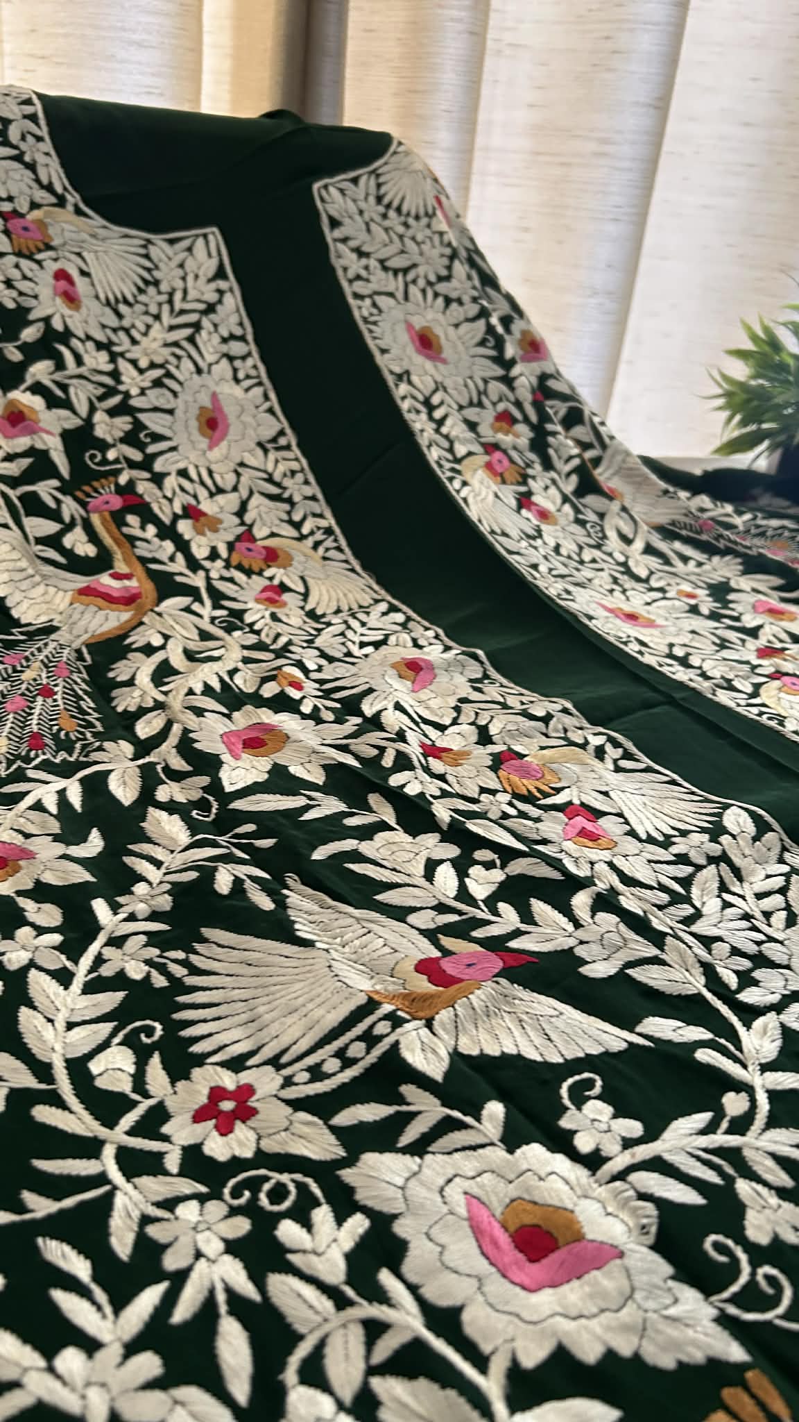 Exclusive Parsi Gara Hand Embroidered Jacket (Unstitched)