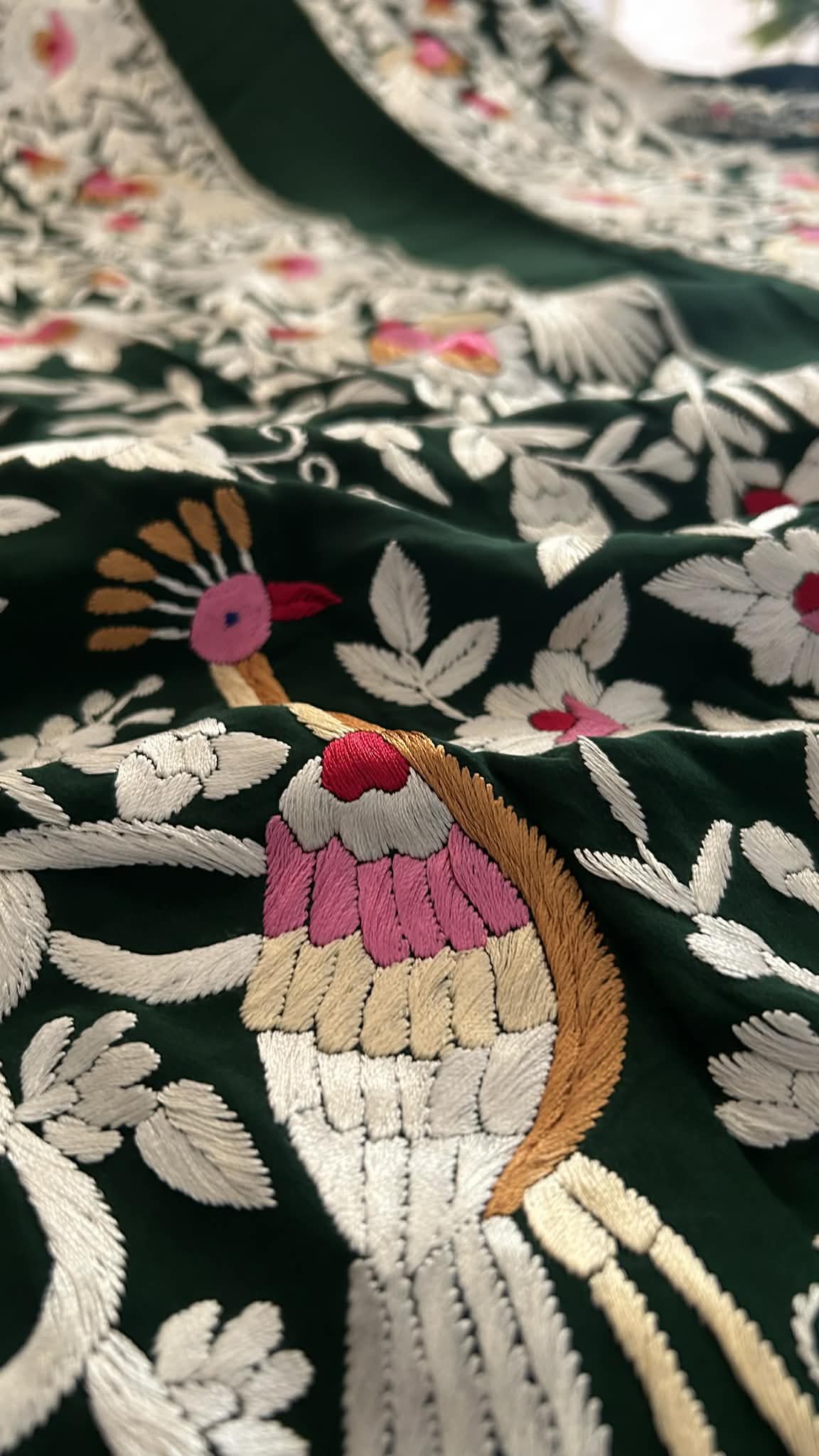 Exclusive Parsi Gara Hand Embroidered Jacket (Unstitched)