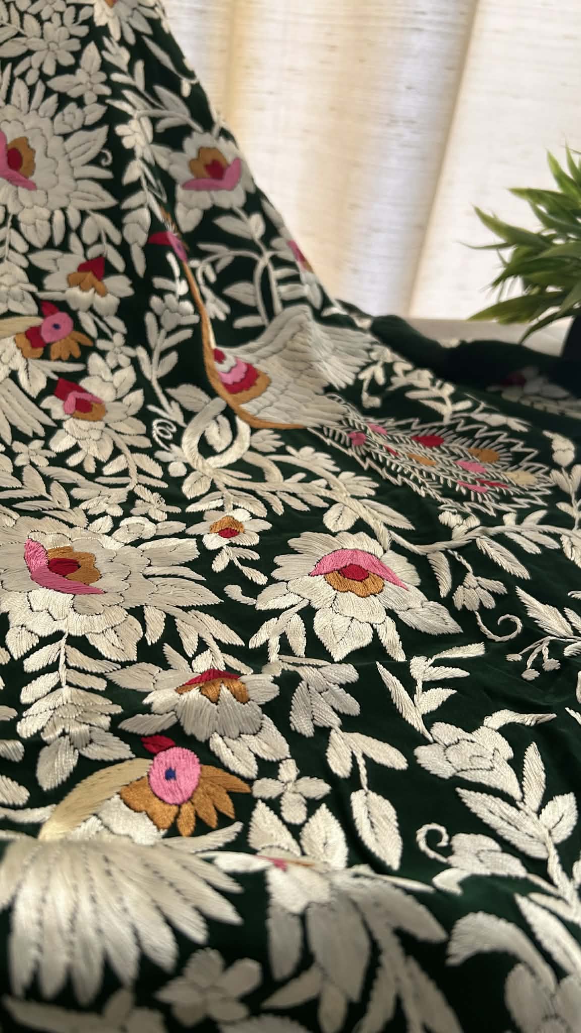 Exclusive Parsi Gara Hand Embroidered Jacket (Unstitched)