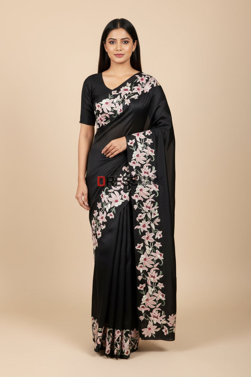 Pre order Exclusive Parsi Gara Crepe Silk Saree