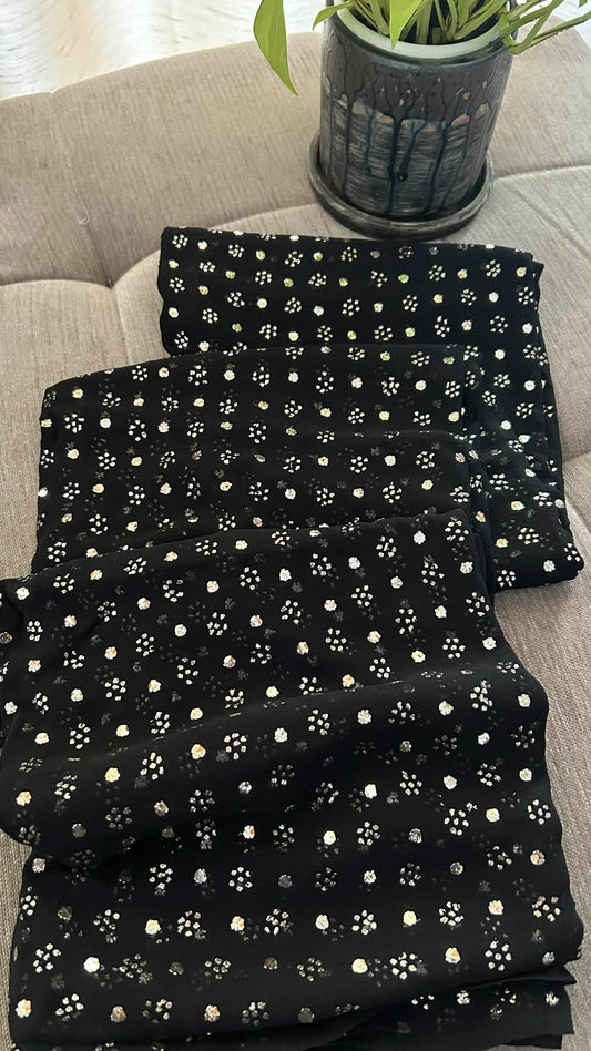 Classic Black Mukaish Dupatta