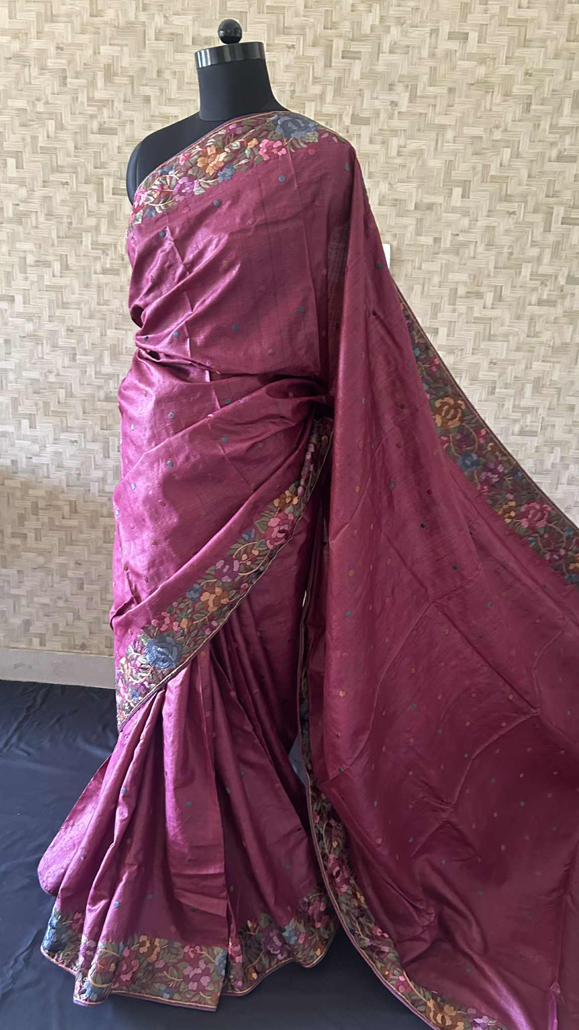 Classic Parsi Gara Tussar Silk Saree