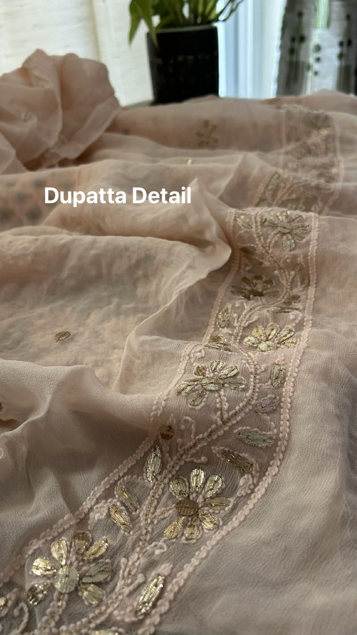 Pastel Pink Mirror & Gota Patti Chikankari Suit