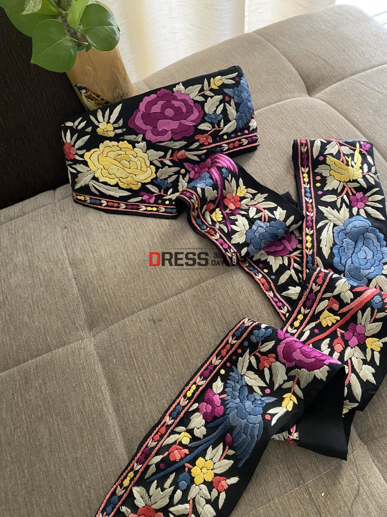 Fine Hand Embroidery Parsi Gara Border