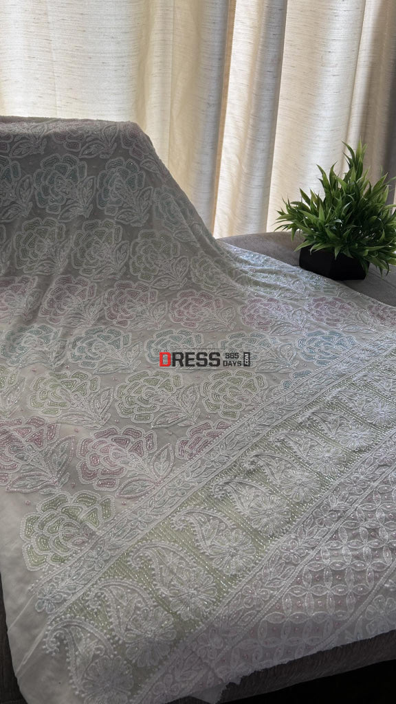 Heavy Cut Dana Work Chikankari Suit (Kurta & Dupatta) Chikankari Suits
