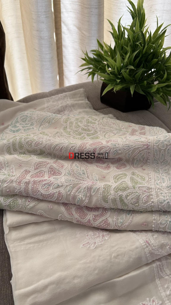 Heavy Cut Dana Work Chikankari Suit (Kurta & Dupatta) Chikankari Suits