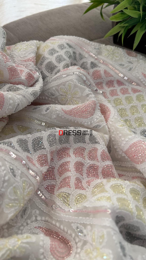 Heavy Cut Dana Work Chikankari Suit (Kurta & Dupatta) Chikankari Suits