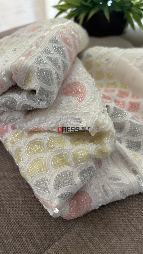 Heavy Cut Dana Work Chikankari Suit (Kurta & Dupatta) Chikankari Suits