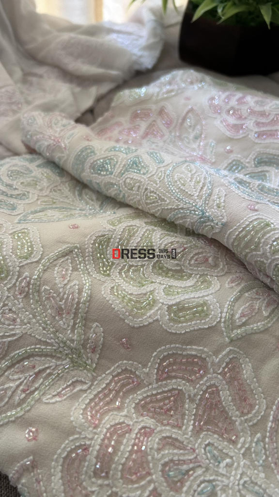 Heavy Cut Dana Work Chikankari Suit (Kurta & Dupatta) Chikankari Suits