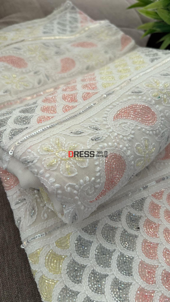 Heavy Cut Dana Work Chikankari Suit (Kurta & Dupatta) Chikankari Suits