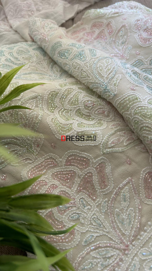 Heavy Cut Dana Work Chikankari Suit (Kurta & Dupatta) Chikankari Suits