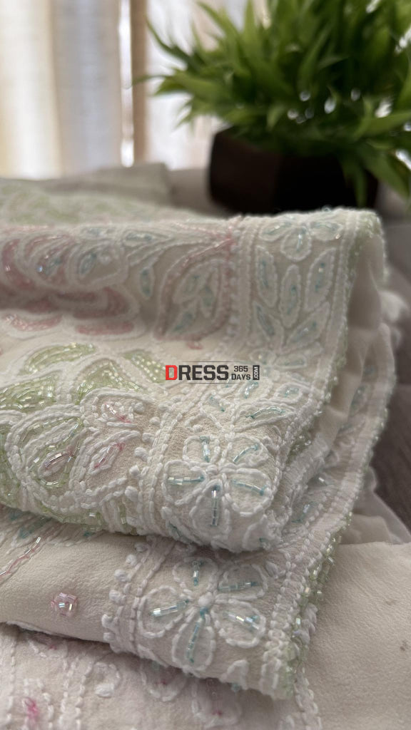 Heavy Cut Dana Work Chikankari Suit (Kurta & Dupatta) Chikankari Suits